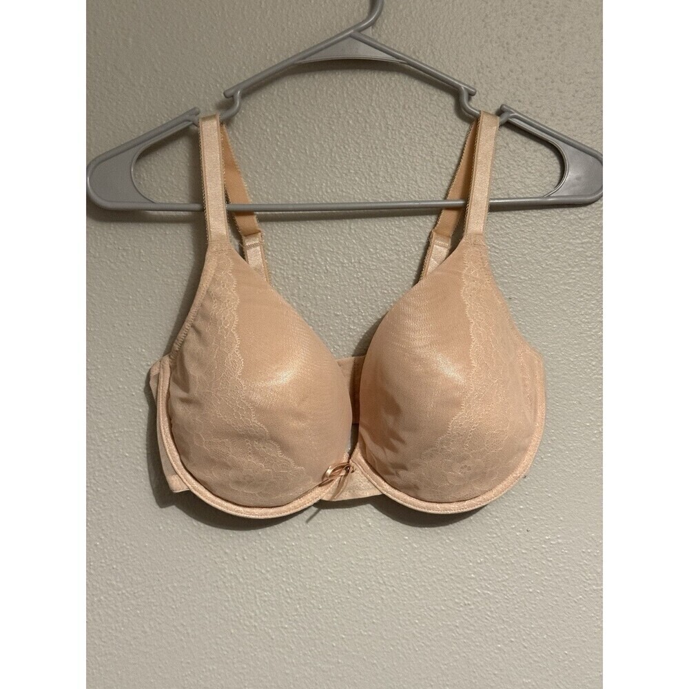 Vassarette Bra 36DD Beige Underwire Padded Adjustable Clasp Back